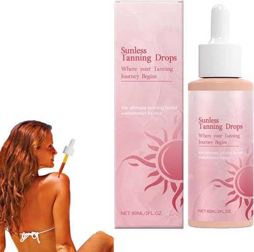 Sunless Tanning Drops, Quick Tanning Drops, Watermelon Flavour for Natural Glow,Suitable for All Skin Types,The Ultimate Tanning Boost Watermelon Flavour,Where Your Tanning Journey Begins (1PCS)