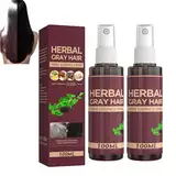 Herbal Gray Hair Spray, Hair Darkening Conditioner, Herbal Gray Hair Essence Spray Kräuter-Haarspray für Graues Haar (2)