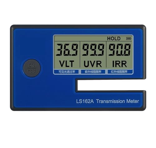 Kolorimeter Tragbares Fensterfolien-Transmissionsmessgerät mit 1400 nm IR-Unterdrückung, UV-Blockierungsrate, Durchlässigkeit for sichtbares Licht 162 A Digitales Kolorimeter