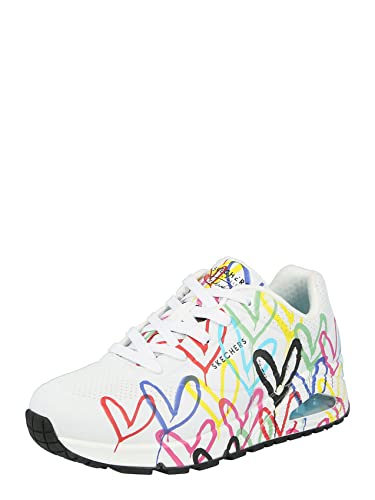 Skechers Damen UNO-Spread The Love Sneakers, Weiß, 38 EU