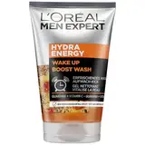 L'Oréal Men Expert Gesichtsreinigung für Männer, Erfrischendes und pflegendes Reinigungsgel mit Aufwach-Kick für Männer, Hydra Energy, 1 x 100 ml