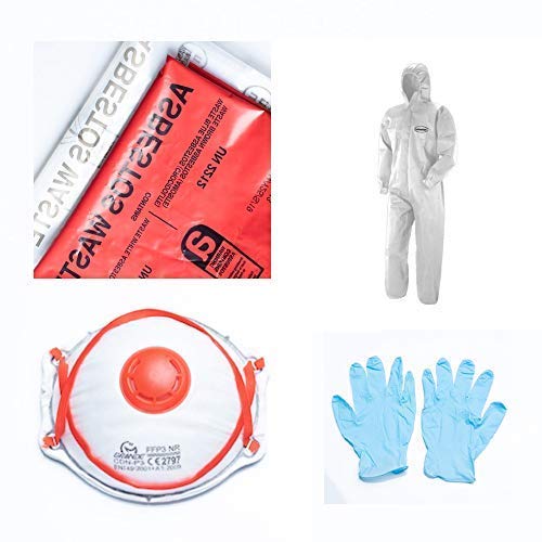 Asbestentfernungs-Set – Schutzanzug, Maske und Handschuhe + Asbest-Müllbeutel