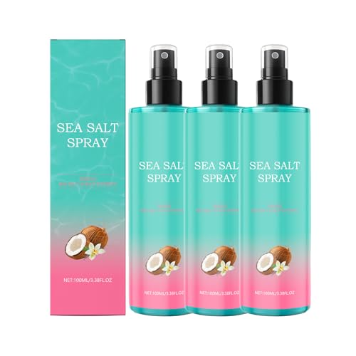 3PCS Meersalzspray für Frauen und Männer, Textur-Spray für Haare, Volumierung & Nährstoffe & Conditioning, Haarstyling, Frizz Control