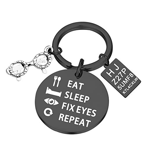 Optometrist Gifts Eat Sleep Fix Eyes Repeat Schlüsselanhänger Optiker Geschenk Augenarzt Geschenk Augenarzt Augenarzt Geschenk