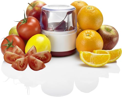 Westmark Fruchtteiler mit Spritzschutz-Deckel, ø 10,9 cm, Kunststoff/Rostfreier Edelstahl, Vitamino, Weiß/Rot, 11542260