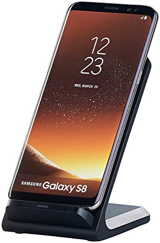 Callstel Induktions Ladeständer: Schnell-Ladestation für Qi-kompatible Smartphones, 10 W, 5 V, schwarz (Ladestation Samsung, Ladegerät Smartphone, Schnellladestation Handy)