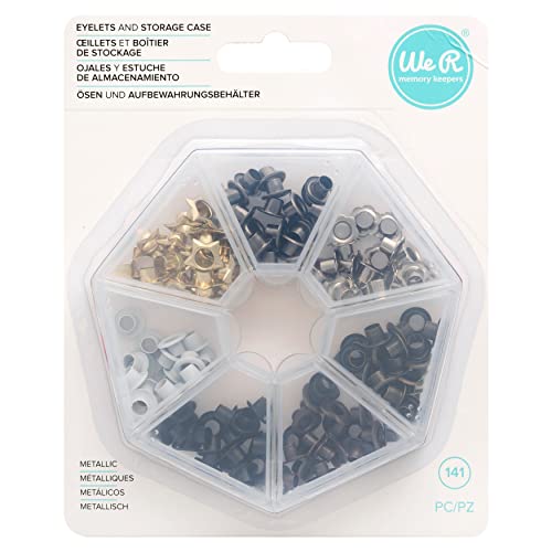 We R Memory Keepers Metallic We R Eyelets 140/Pkg-Metallic W/Storage Case, Metallisch, 100