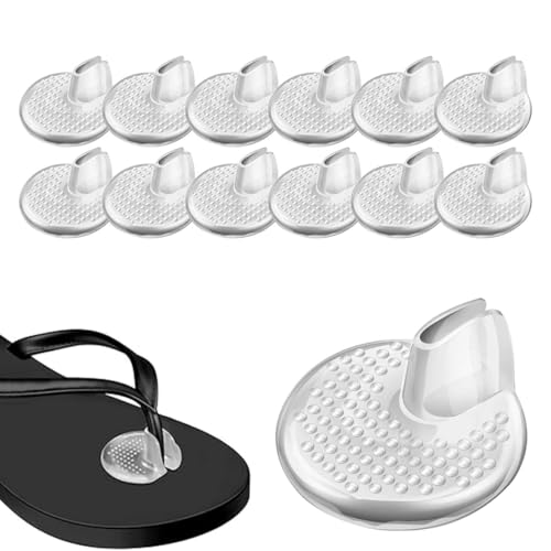 OHREN Zehentrenner Damen Silikon Zehenschutz Flip Flop Pads, 6 Paare Transparente Anti-Rutsch Zehenpolster, Wiederverwendbare Zehentrenner Schutzkissen Für Flip Flops und Sandalen