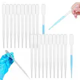 20 Stück Pipette,3ml Kunststoff-Transferpipetten,Einweg Pipetten Mit Skala,Dosierpipette,für Labor Versuch,Klassenzimmer Experiment,Parfüm,ätherische Öle