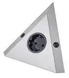 Ecksteckdose Edelstahl Steckdosenelement Aufbausteckdose Küche Powerport *552696