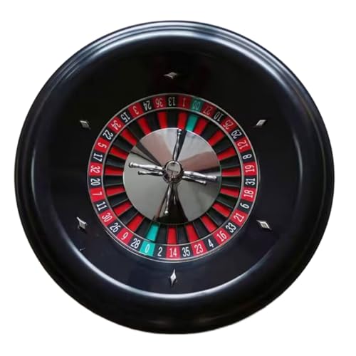 GeRRiT Roulette-Rad 18 Zoll schwarzes Entertainment Roulette Shots Drehteller-Roulette-Set in Casino-Qualität mit 2 Kugeln, Pillen, Roulette-Spielen für Spieleabende Partyspiele