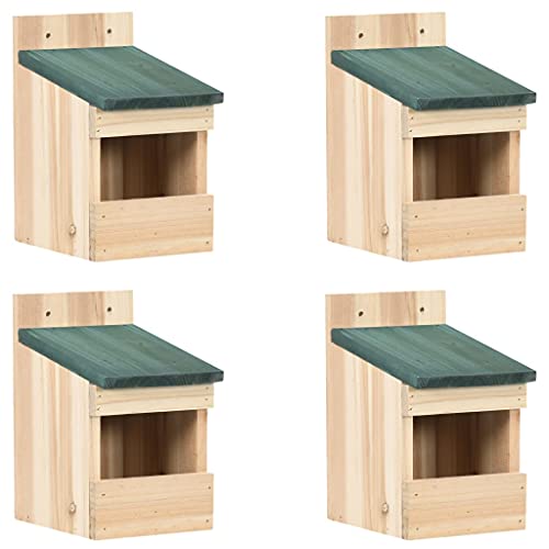 vidaXL 4X Tannenholz Vogelhaus 12x16x20cm Nistkasten Meisenkasten Nistkästen