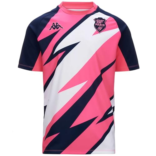 Trikot Telese Stade Français Paris Rugby Rosa Kinder, Rosa, Weiß, Marineblau, M