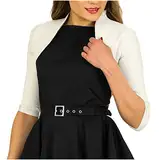 BlackButterfly Maßgeschneiderte 3/4 Hülse Bolero (Elfenbein, M)