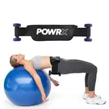 PowrX Verstellbarer Hip Thrust Gewichthebergürtel für Kurzhanteln - Bequemes und vielseitiges Fitnessstudio- für Männer und Frauen - Anfänger und Fortgeschrittene - Maximale Belastung 100 kg - Schwarz