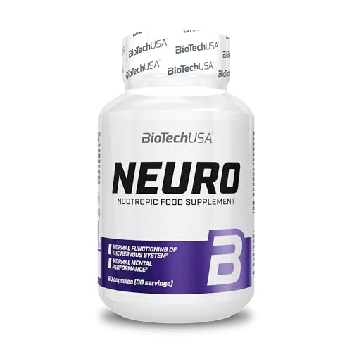 BioTechUSA Neuro Nahrungsergänzungsmittel Kapseln mit pflanzlichen Extrakten, Vitaminen und Mineralstoffen, 60 Kapseln
