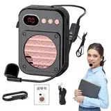 Persönlicher Sprachverstärker, kabelloses Mikrofon-Headset – wiederaufladbarer persönlicher Sprachverstärker, Arbeit von 12 Stunden, perfekt für Klassenzimmer, Meetings und im Freien