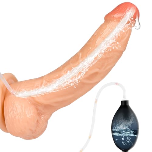 20cm Kleiner Penis Dildo mit Spritzfunktion Realistischer Penis Sex Spielzeug für die Frau Erwachsene Spiele Wassersprühfunktion Spritz Analdildo für Männer mit Weichen Zwei Männer Anal Sex Toys