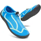 STQ KIDS Badeschuhe Jungen Wasserschuhe Kinder Schwimmschuhe Aquaschuhe Strandschuhe rutschfest Neoprenschuhe Surfschuhe Atmungsaktiv Wassersportschuhe Tauchschuhe Blau EU33