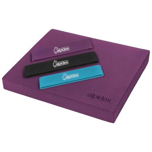 ALPIDEX Balance Pad Balancekissen Fitnessbänder Stabilität Koordination Verbessertes Gleichgewicht Kissen Rutschfest Wackelkissen Balancegerät, Farbe:Berry, Größe:48x40x6 cm