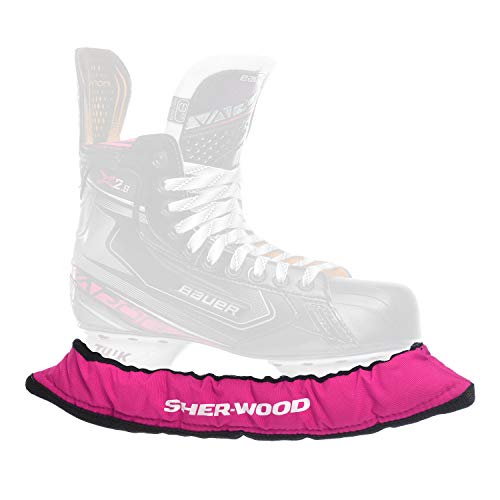 Sherwood Unisex SHER WOOD Junior Pro Eishockey elastische Kufenstr mpfe f r Kinder Eishockey Schlittschuhe 2, rosa, Einheitsgröße EU