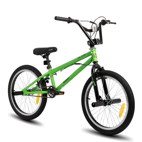 Hiland 20 Zoll BMX, 360° Rotor-System, Freestyle, 4 Stahl Pegs, Kettenschutz, Freilauf Green kinderfahrrad