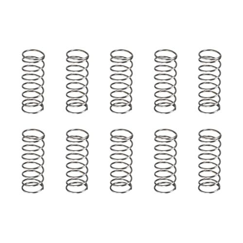 DTGN 0.8x10x30mm(DxADxL) Druckfeder - 10Pack - Gut für Maschinen - Federstahl Erweiterung Feder - Grau