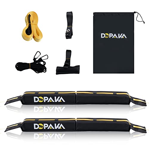 Auto-Universal-Dachträger, weiches Dachträger-Pad, Surfbrett/Snowboard/Kajak-Paddelbrett, einschließlich 2 Haltegurte, 2 Halteseile, 2 Schnellverschlussgurte und Aufbewahrungstasche