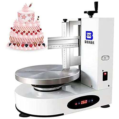 SSQUZA Automatische Geburtstagskuchen Zuckerguss Maschine Kuchen Brot Creme Dekorations Spreizer Glättung 4-12 Zoll runde Kuchen Creme Ausbreitungs Füllmaschine,220V