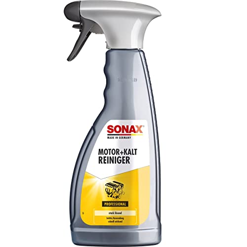 SONAX Motor+KaltReiniger (500 ml) beseitigt alle Öl- und Fettverschmutzungen von Motoren, Maschinenteilen, Aggregaten & Werkzeugen, Art-Nr. 05432000