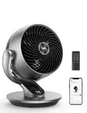 Dreo 28dB Leiser Smart Tischventilator für Schlafzimmer Büro, Ventilator mit Fernbedienung Kühlung 21M Windentfernung 4-Geschwindigstufe 5 Modi 12H Timer 90° Auto 120° Manuell oszillierend, Lynx S