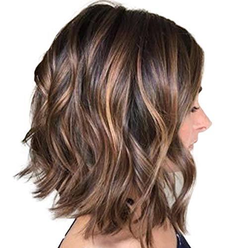 Perücke Perücke volle lockige Frauen kurze Perücke Modedesign sexy coole Perücke Damen Perücke Kurzhaar Echthaar