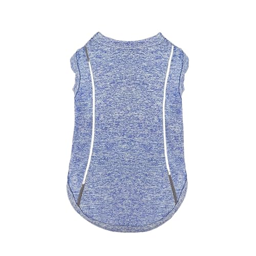 Haustierweste mit reflektierenden Streifen, Sonnenschutz-Shirt, geeignet for kleine bis große Hunde(Blue 2,XXL)