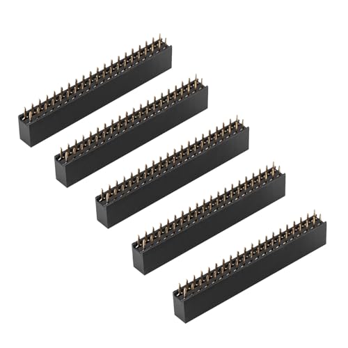 5 Stück Buchsenleisten, 2 x 20 Pins, 54 mm, zweireihig, Kurze Stiftleisten, Steckverbinder für Leiterplatten, einfache Installation und stabile Leistung