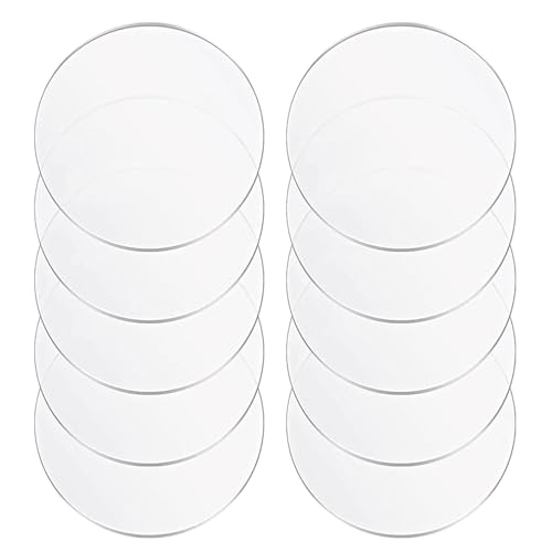 DFDPAXL 10 Stück Acryl-Kreisplatten Runde Acrylscheiben Dicke 2 Mm, Durchmesser 60–100 Mm Geeignet Für Handwerk Dekoration DIY Projekt,Diameter 80mm