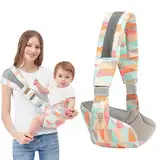 Babytragetrage, Babytrage Seitlich Mesh Atmungsaktiv, Neugeborene Ab Geburt Verstellbare Babytrage Auf Einer Schulter Ergonomische, für Babys von 3 bis 36 Monaten, Kleinkinder bis 20kg