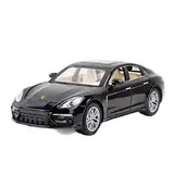 YCNXEB Miniatur Modelle 1 24 Legierung Modellauto for Porsche Panamera Diecast Sportwagen Luxusfahrzeug Kinder Weihnachtsspielzeug Geschenk Originalgetreue Nachbildung(Schwarz)