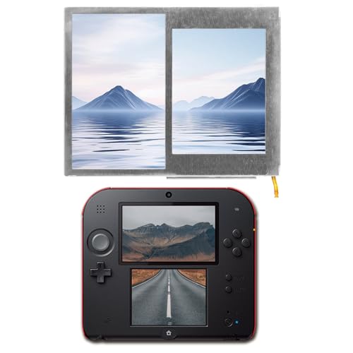 2DS Bildschirm Ersatzteil 2 DS LCD Ersatzbildschirm Display 2DS Bildschirm Ersatz, 2DS Oben und Unten, ohne Touchscreen