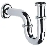 GROHE Röhren- Geruchsverschluss (für Waschtische, Wandmontage, Schubrosette, langlebig), chrom, 28947000