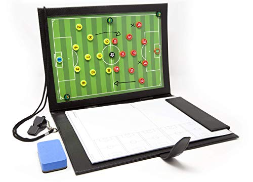 WISEPLAYERFC Taktiktafel Fußball für Fußballtrainer-Magnetische Taktikmappe für Fussball mit Tasche