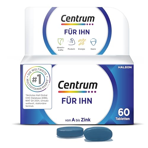 Centrum Für Ihn Multivitamin, 60 St. - Hochwertiges Nahrungsergänzungsmittel speziell für Männer - Vitamine und Mikronährstoffe zur täglichen Komplettversorgung