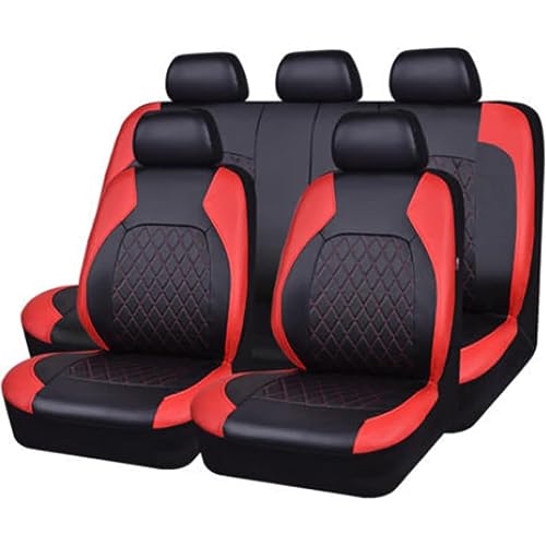 ORBIBA Auto-Sitzbezug für Mercedes Benz A Class Klasse Classe A 5-Dooor W176 /W177 A35/ A45 S/ A160/ A180/ A180d/ A200, 9-teiliges Set Sitzbezug Komplett-Set, wasserdichte Autositzschoner aus Leder