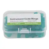 Zahnfarbcode-Ringe, 100 Stück Silikon-Zahnfarbcode-Ringe, Zubehör für Kieferorthopädische Instrumente (GREEN)