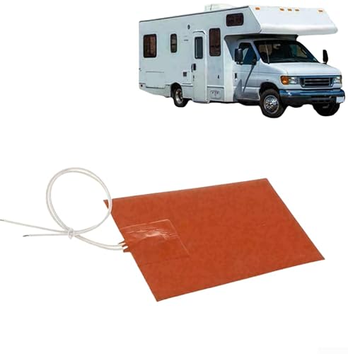 FUANA 230 x 130 mm Isolierung, Wasserspeicher, Heizkissen für Wohnmobil, Tankheizung, Pad mit automatischer Thermostat-Kontrolle, Silikon-Heizkissen für Wohnmobil, Wohnmobil