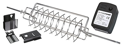 OUTDOORCHEF Grillzubehör, Drehkorb Set, Silber, 15x76x15 cm, 14.331.08