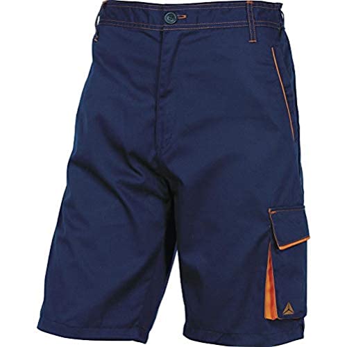 Deltaplus M6BERBMGT Panostyle Arbeitsbermuda Aus Polyester/Baumwolle, Marineblau-Orange, Größe L