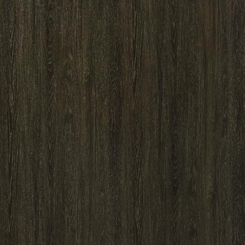 TOTIO Selbstklebende Tapete Holzmaserungsoptik Klebefolie Wasserdichte Möbelfolie 3D Eiche Maserung Dunkelbraun 40CMx9M Mit Luftführung Mattes Verdickt DIY Vinyl Folie Für Küche,Bad Schokoladenbraun