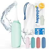 HappyPo – Po Dusche mit Aufbewahrungstasche – Optimiertes Design – Portable Bidet - sanft zur Haut – für Damen, Herren und Kinder – für Po und Intimbereich – sanft und sauber – Mint