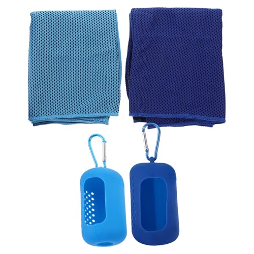 Garneck 2Sätze Multifunktionales Kühltuch Schnelltrocknendes Sporthandtuch für Yoga Fitness Schwimmen Hautfreundliches Mikrofaser Handtuch