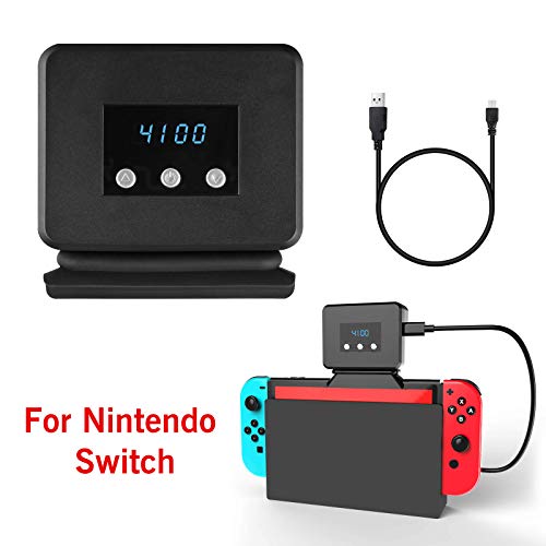 EEEKit-Lüfter für Nintendo Switch Dock Set-Temperaturanzeige-Kühler für NS-Original-Dockingstation, USB-Betrieb, integriertes Kabel